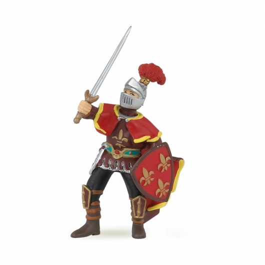 Рыцарь в шлеме с пером, в красном