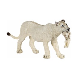 Белая львица с детенышем