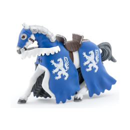 Конь синего рыцаря с копьем