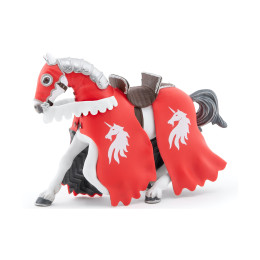 Конь красного рыцаря с копьем